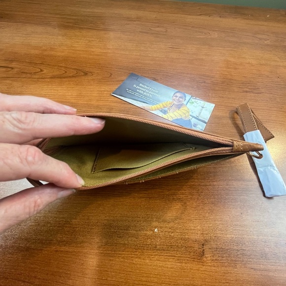 New Rachel Cruze 6 Slot Card Wallet Leather Clutch Zipper Pouch JOYN - Picture 5 of 12